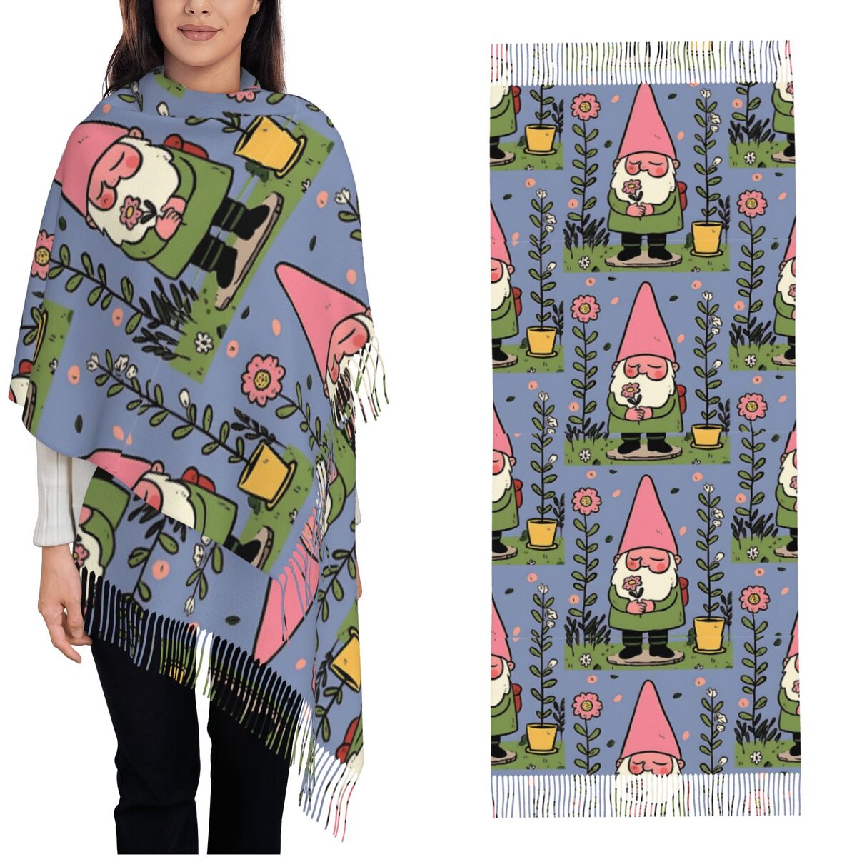 Pashmina Wrap Large - Scialli da gnomo da giardino mitico