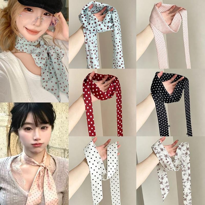 Ascot Neck Scarf - Sciarpa in Seta Sottile con Stampa