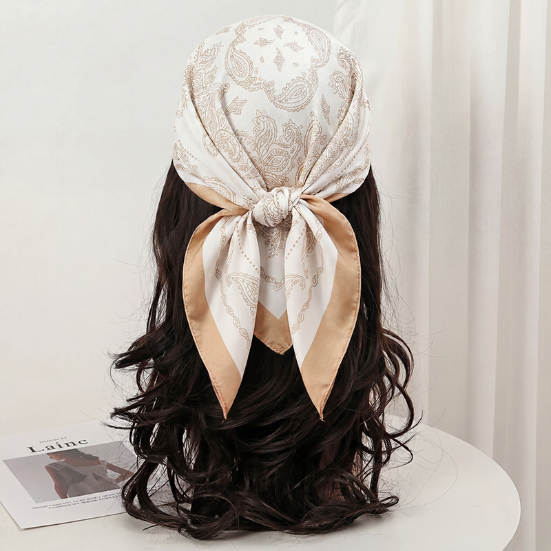 Foulard Quadrato Vintage Beige - Head Wrap Turban recensione e prezzo
